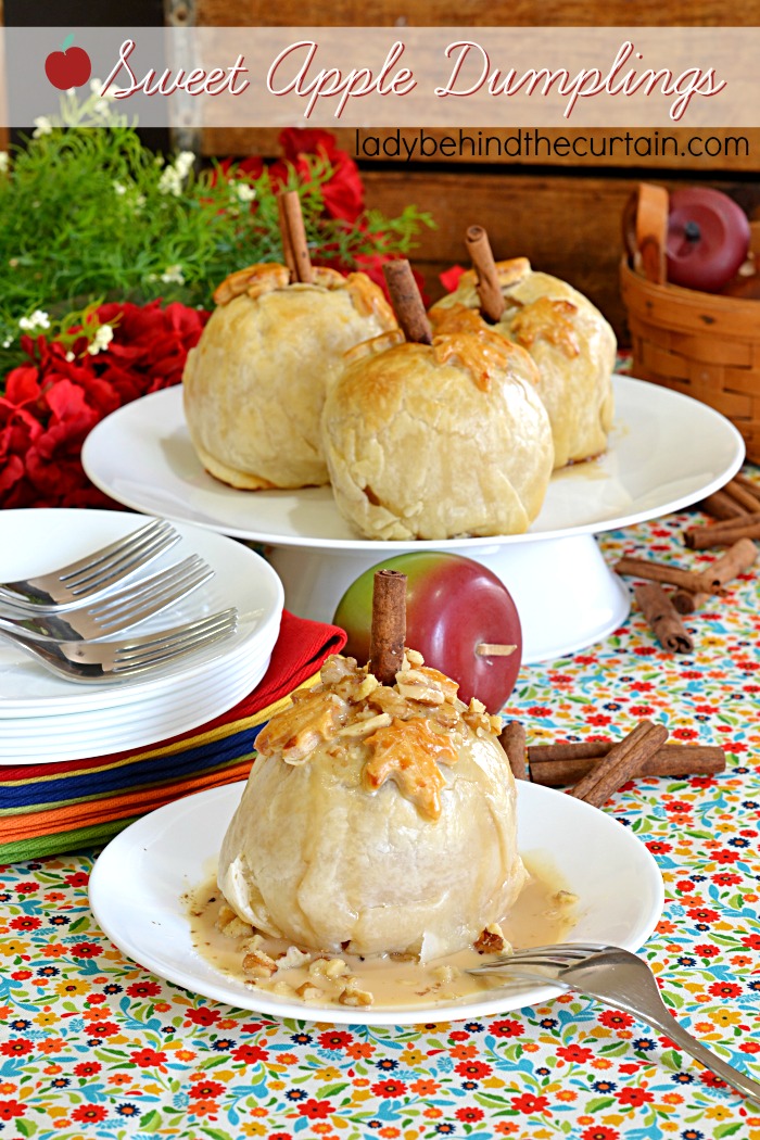 Sweet Apple Dumplings | There are many ways to make apple dumplings... this is my favorite. Plump and juicy in the inside encased with a crispy crust and topped with a drizzle of maple cream.