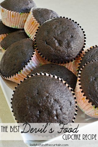 The Best Devil's Food Cupcake Recipe | This moist cupcake is rich with chocolate flavor. Whenever I need a chocolate cupcake I always make this recipe.