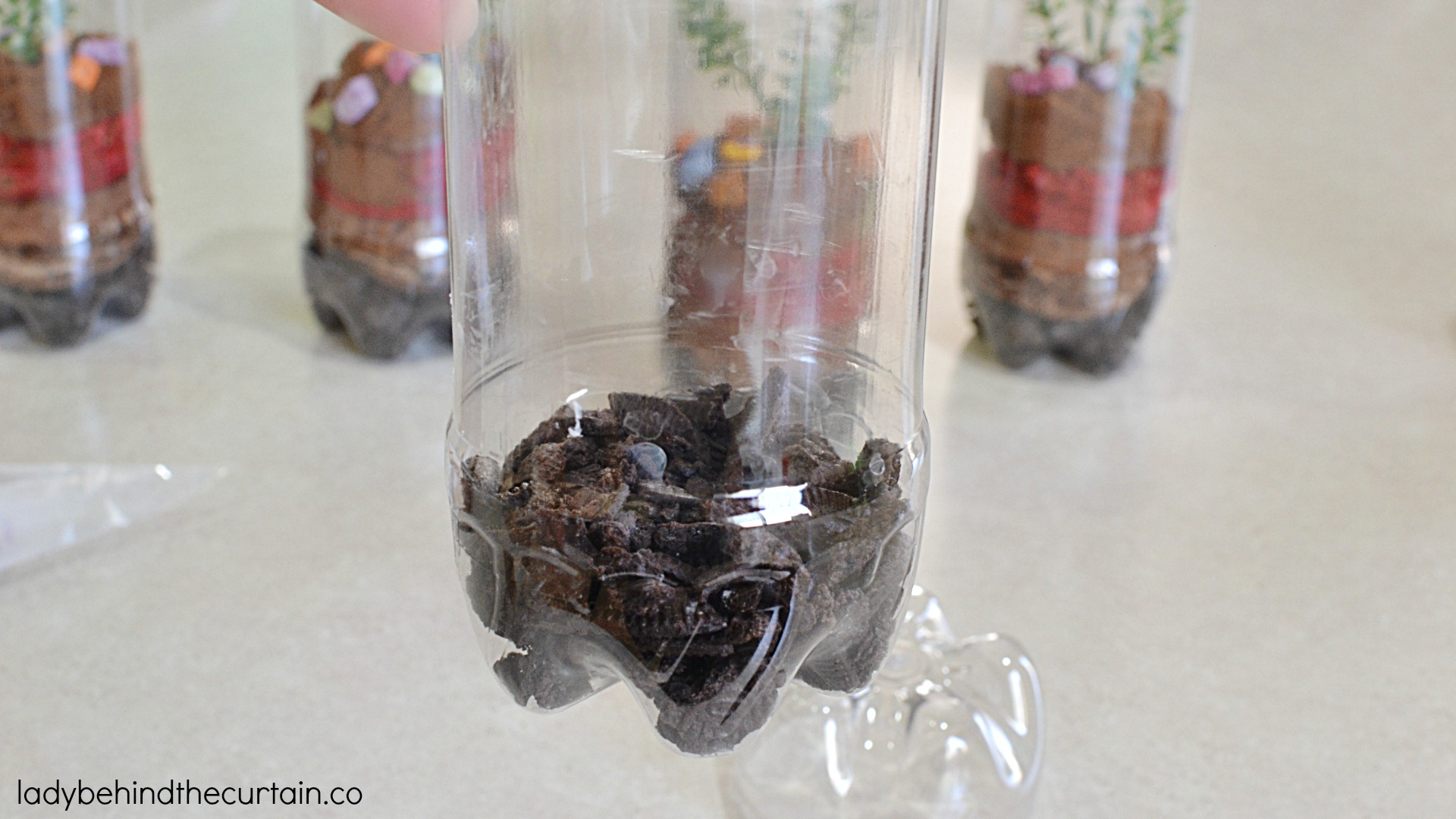 Triple Chocolate Terrarium Dessert | By using two everyday items you can dress up a simple dessert and make it look like a terrarium! 