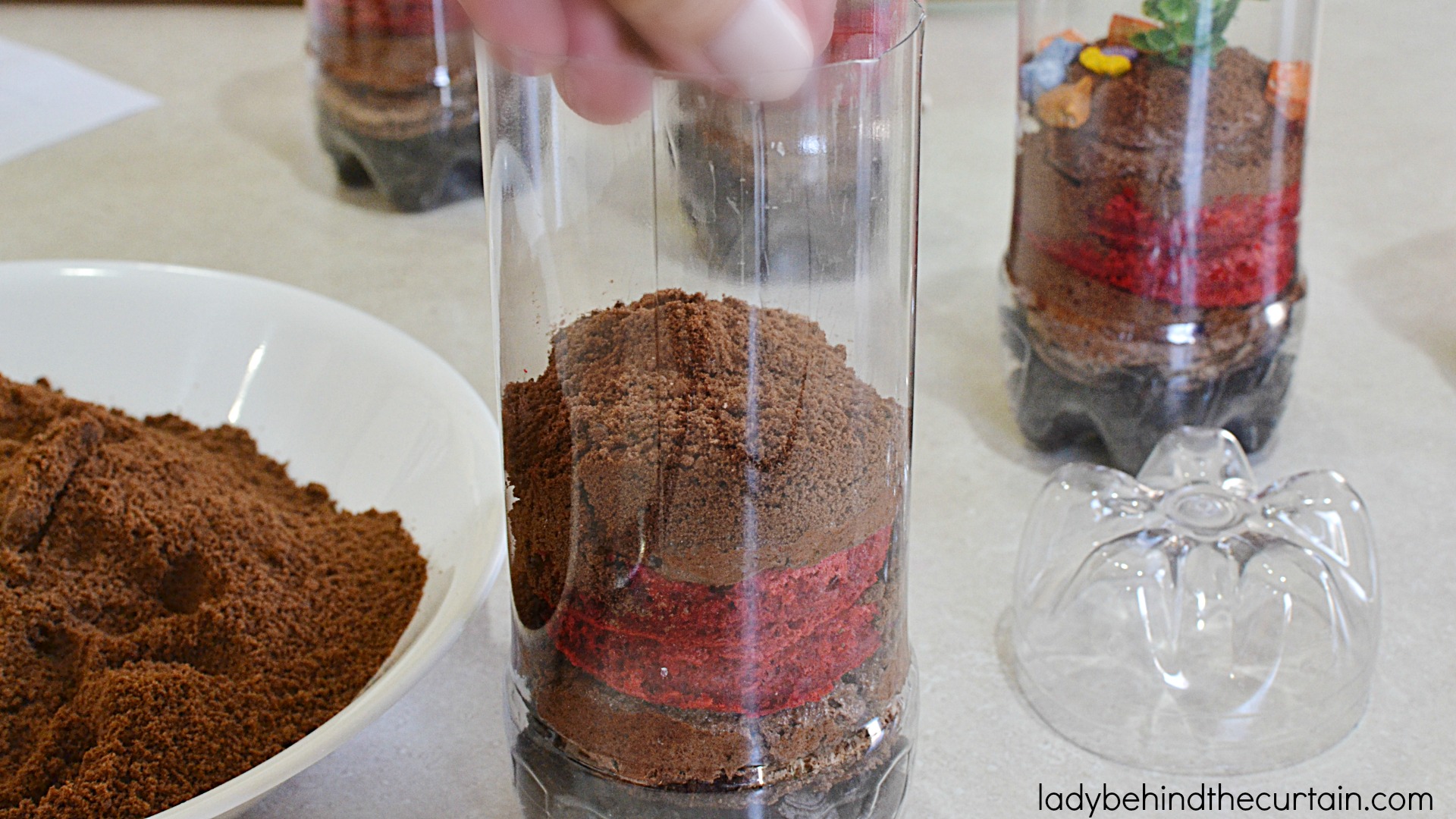 Triple Chocolate Terrarium Dessert | By using two everyday items you can dress up a simple dessert and make it look like a terrarium! 