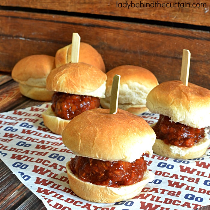 Slow Cooker Spicy Meatball Sliders | These spicy meatball sliders are sure to please your hungry game watchers.