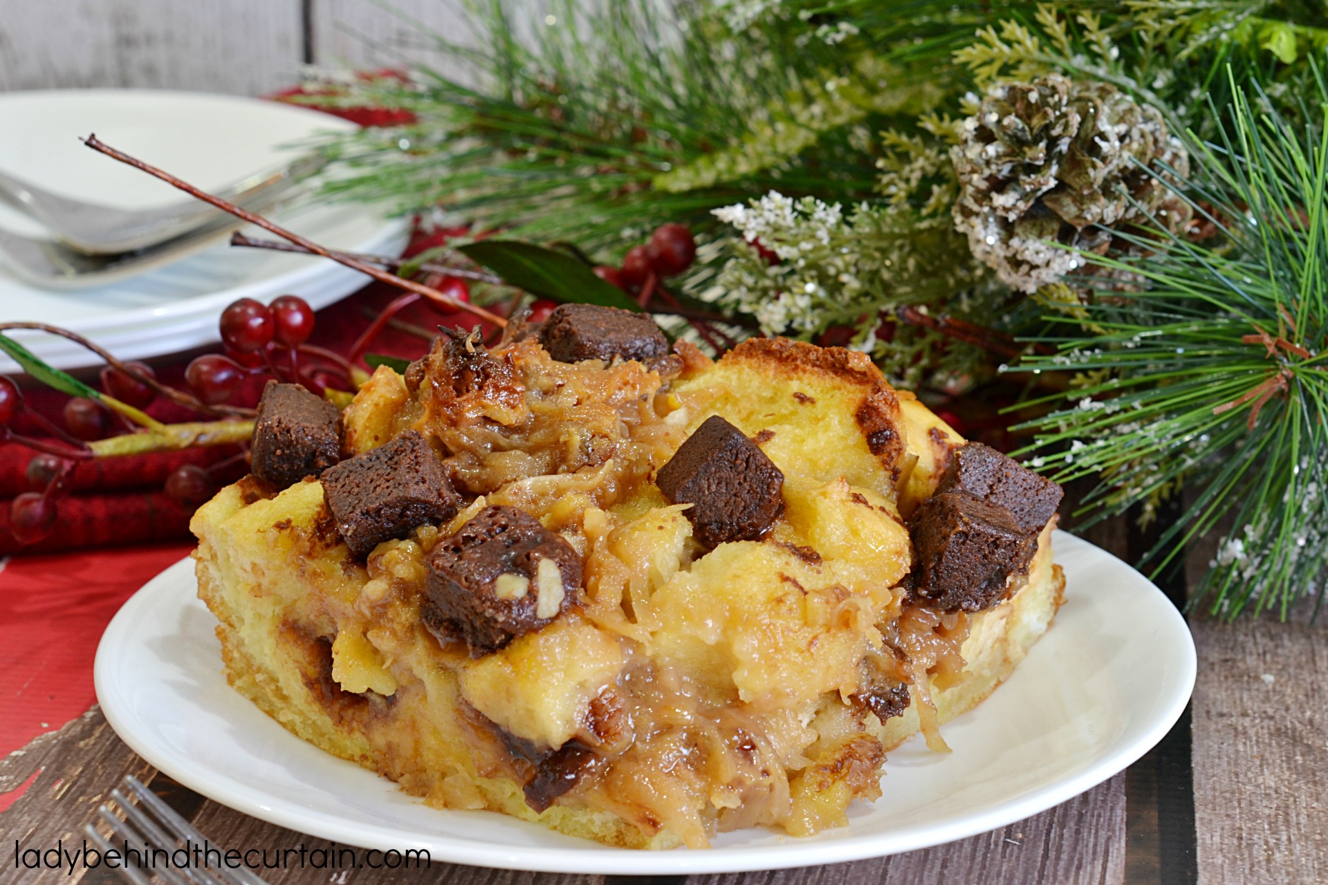 German Chocolate Cake Bread Pudding