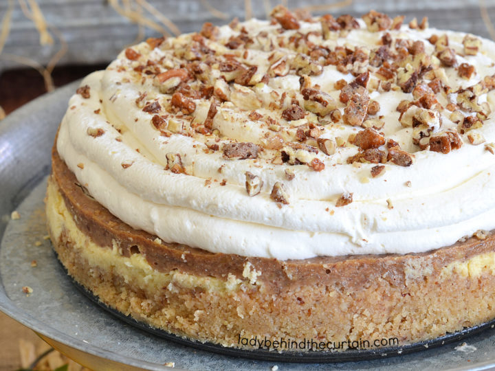 Roasted Banana Pecan Cheesecake