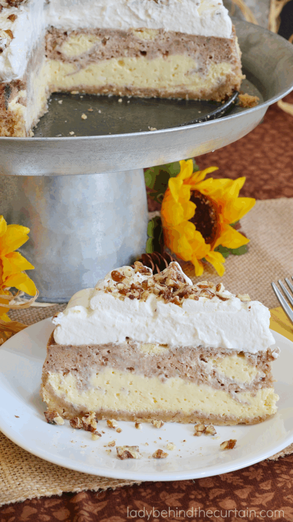 Roasted Banana Pecan Cheesecake