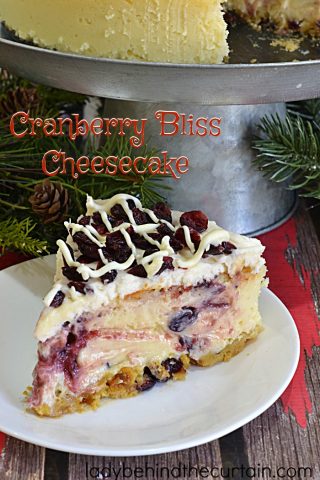 Cranberry Bliss Cheesecake | Dazzle your guests with a delicious Holiday Cheesecake and transform your favorite Holiday Starbucks treat!