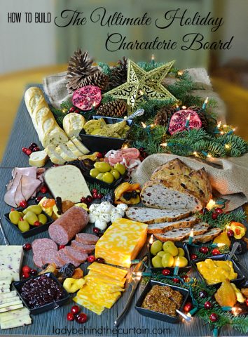 How to Build the Ultimate Holiday Charcuterie Board | When it comes to creating a fun party atmosphere I always turn to a Charcuterie Board. This wonderful board is filled with an assortment of meats, cheeses, spreads, dried fruit and more.