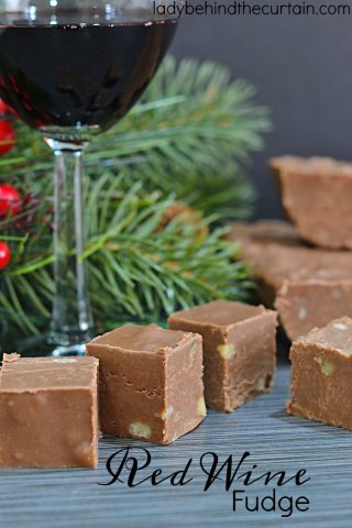 Red Wine Fudge | Add extra flavor to your fudge with wine! Just like when you add coffee to chocolate to intensify the flavor the same thing goes for red wine.