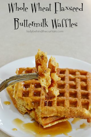 Whole Wheat Flaxseed Buttermilk Waffles | Start your day out right with these Whole Wheat Flaxseed Buttermilk Waffles.