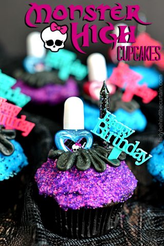 Monster High Cupcakes | girls birthday party cupcakes, kids party cupcakes