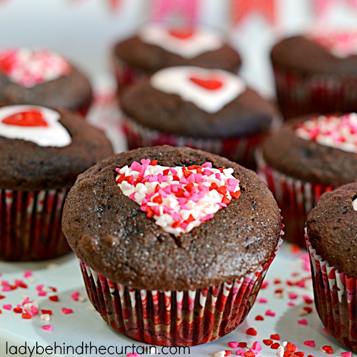Valentine's Day Cut Out Cupcakes | Valentine's Day party cupcakes, easy cupcake recipe, chocolate, cupakes, Valentine's Day Dessert
