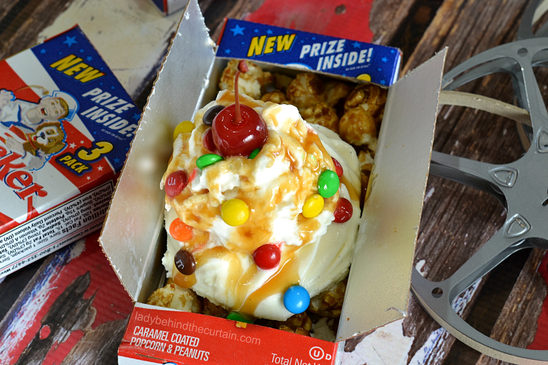 Cracker Jack Ice Cream Sundae
