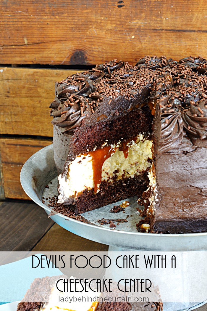 Devil's Food Cake with a Cheesecake Center