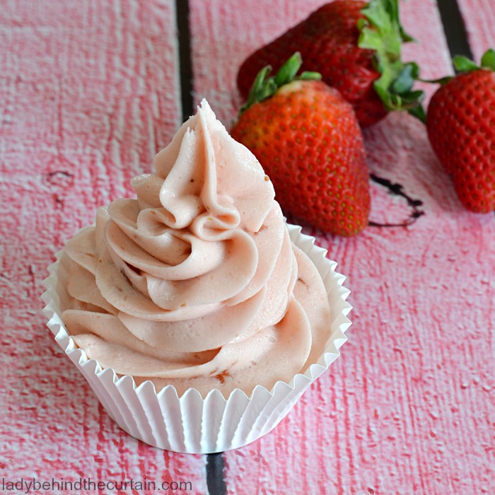 The BEST Strawberry Frosting Recipe