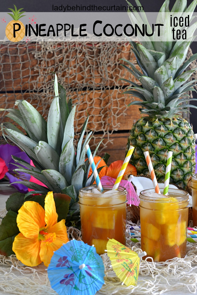 All Natural Pineapple Coconut Iced Tea