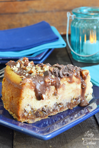 Upside Down Turtle Cheesecake