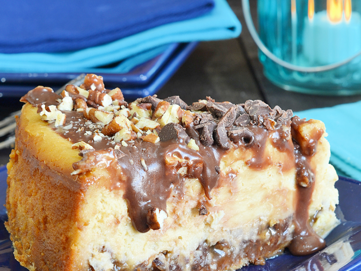Upside Down Turtle Cheesecake