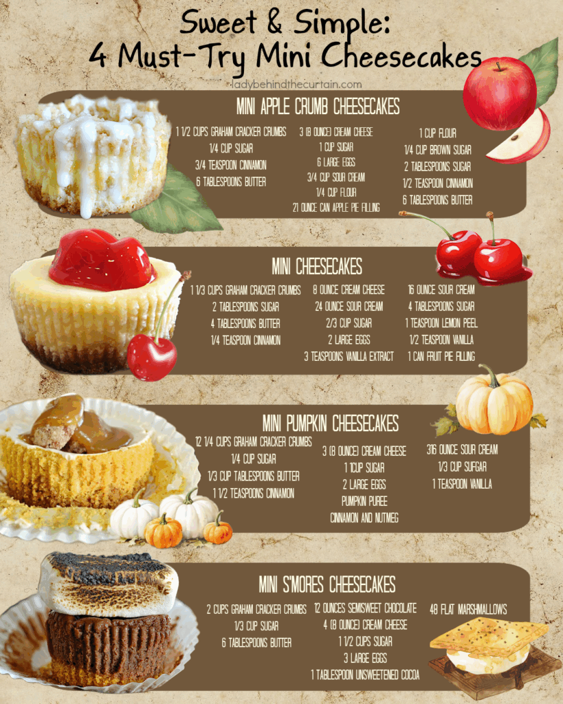 Four Mini Cheesecake Recipes