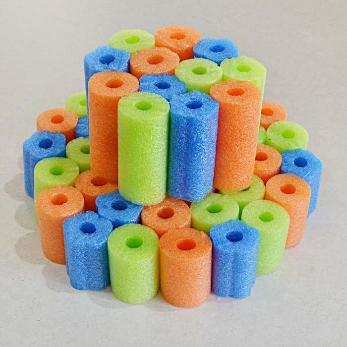 Pool Noodle Cupcake Stand
