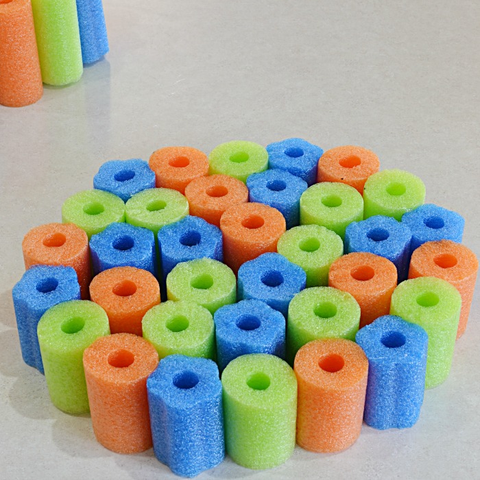 Pool Noodle Cupcake Stand