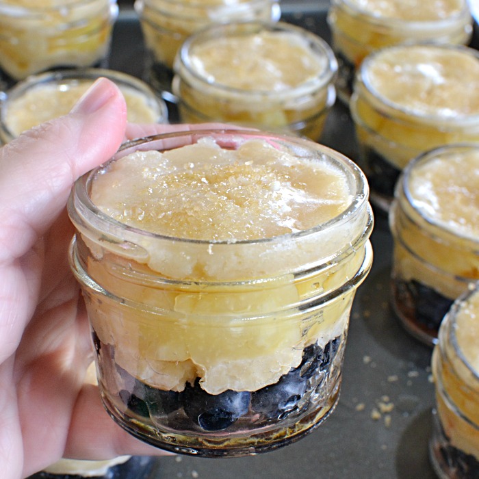 Double Layer Blueberry Pineapple Cobbler