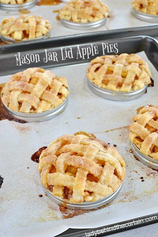 Mason Jar Lid Apple Pies
