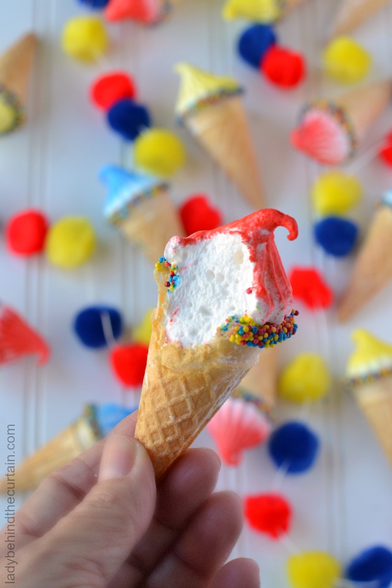 Old Fashioned Marshmallow Filled Ice Cream Cones