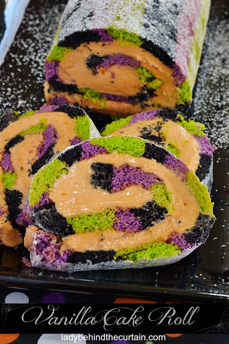 Halloween Vanilla Swiss Cake Roll