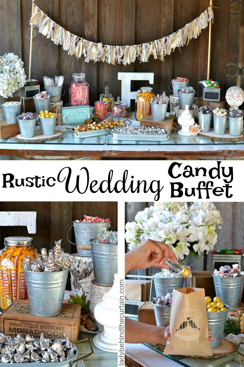 Rustic Wedding Candy Buffet 14