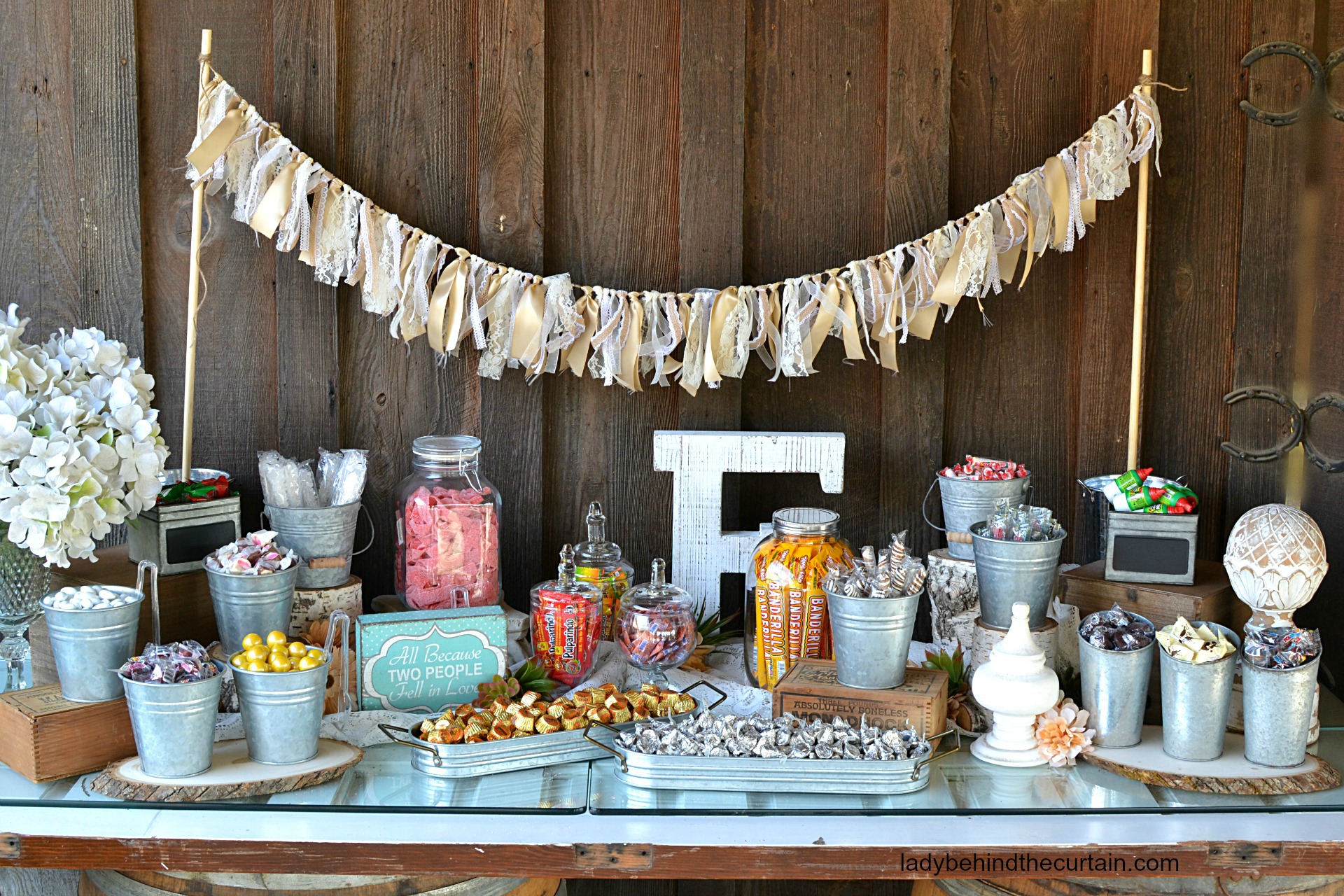 Rustic Wedding Candy Buffet