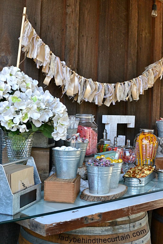 Rustic Wedding Candy Buffet