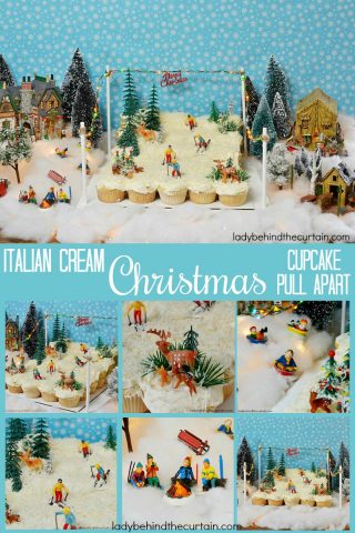 Italian Cream Christmas Cupcake Pull Apart