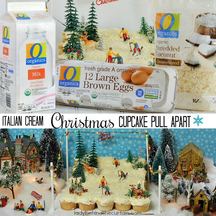 Italian Cream Christmas Cupcake Pull Apart