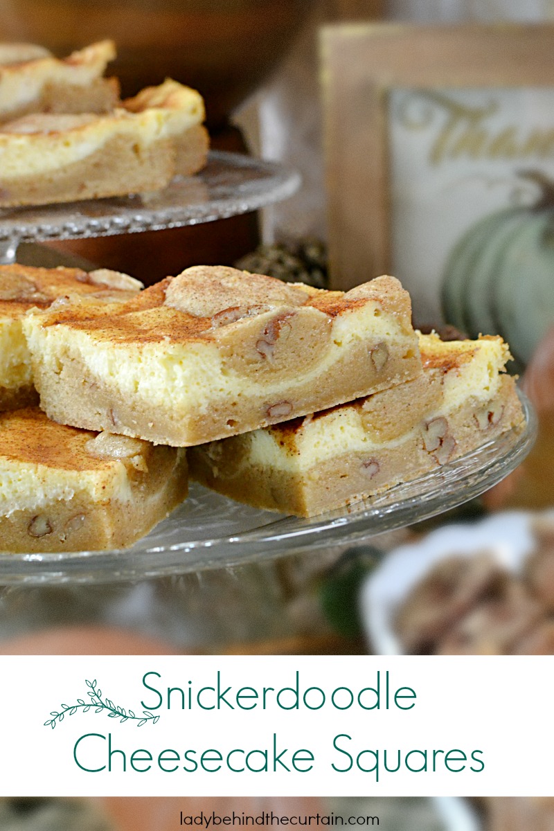 Snickerdoodle Cheesecake Squares