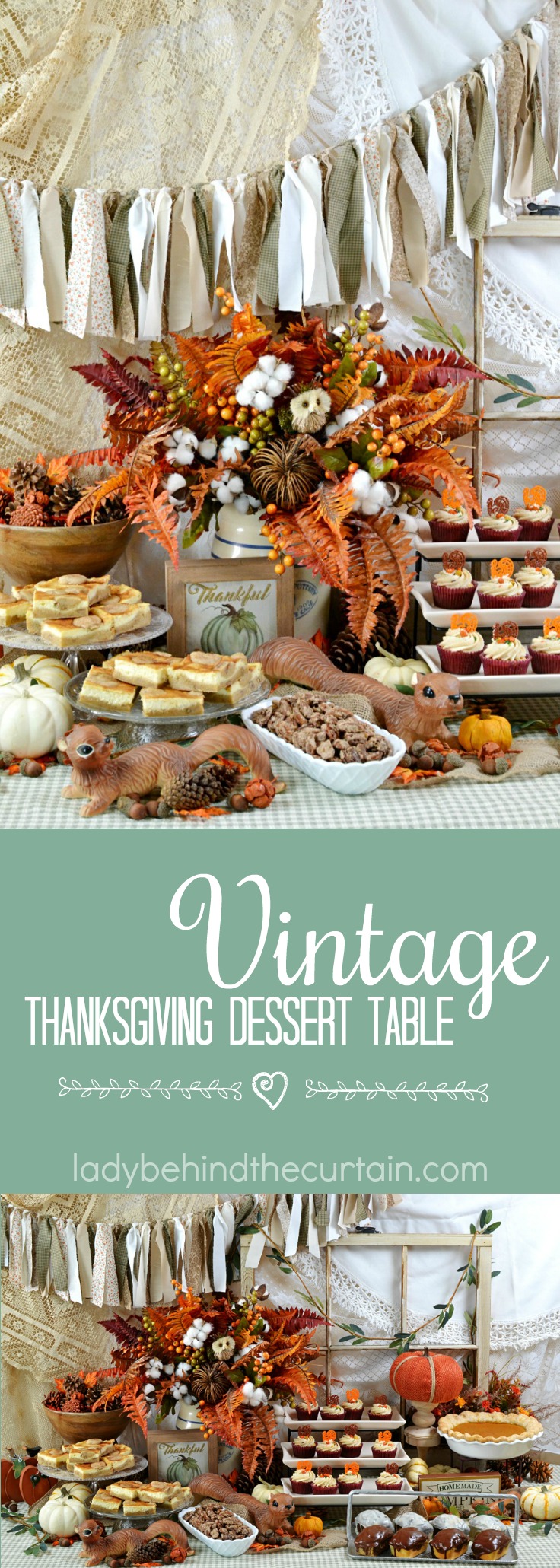 Vintage Thanksgiving Dessert Table