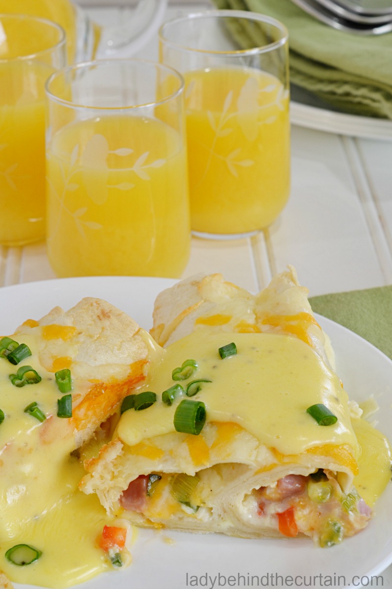 American Style Breakfast Enchiladas, brunch, hollandaise sauce