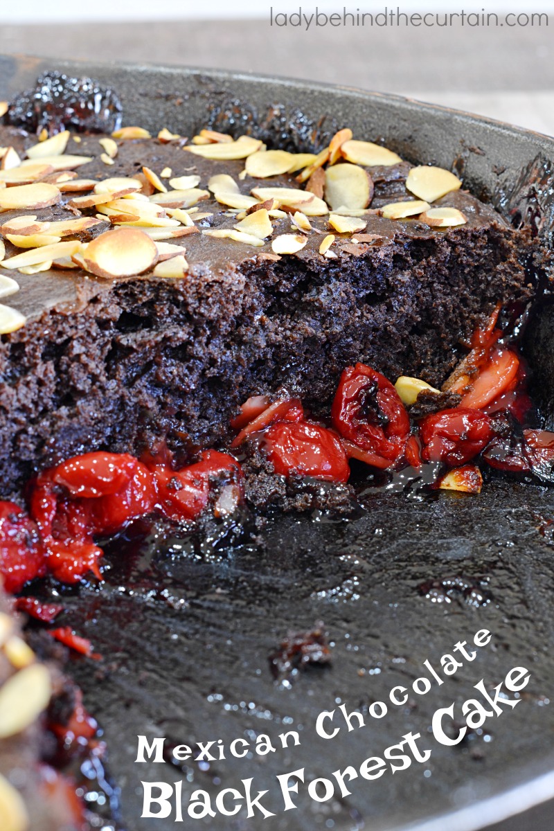 Cast Iron Mexican Chocolate Black Forest Cake