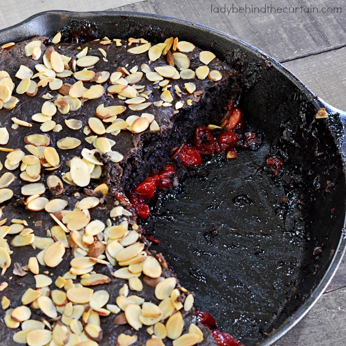Cast Iron Mexican Chocolate Black Forest Cake, cast iron skillet baking
