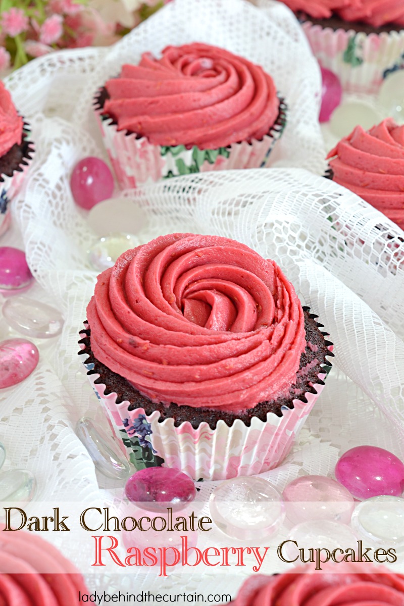 Dark Chocolate Raspberry Cupcakes