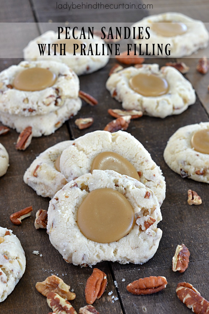 Pecan Sandies with Praline Filling