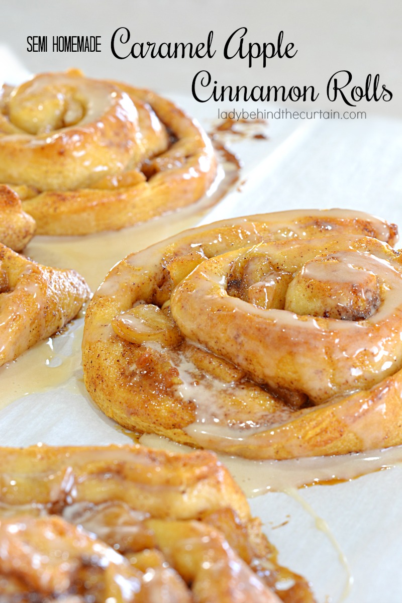 Semi Homemade Caramel Apple Cinnamon Rolls