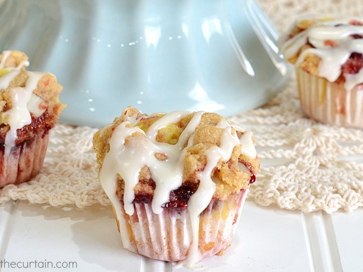 Semi Homemade Raspberry Coffee Cake Mini Muffins