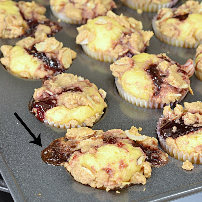 Semi Homemade Raspberry Coffee Cake Mini Muffins