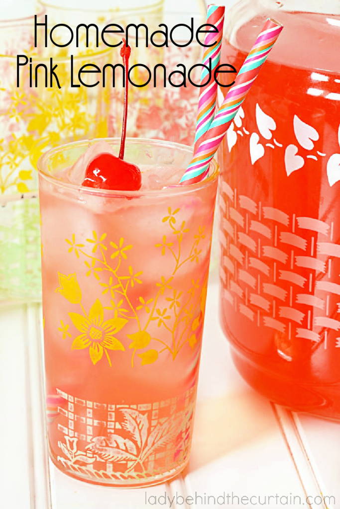 Summertime Homemade Pink Lemonade 
