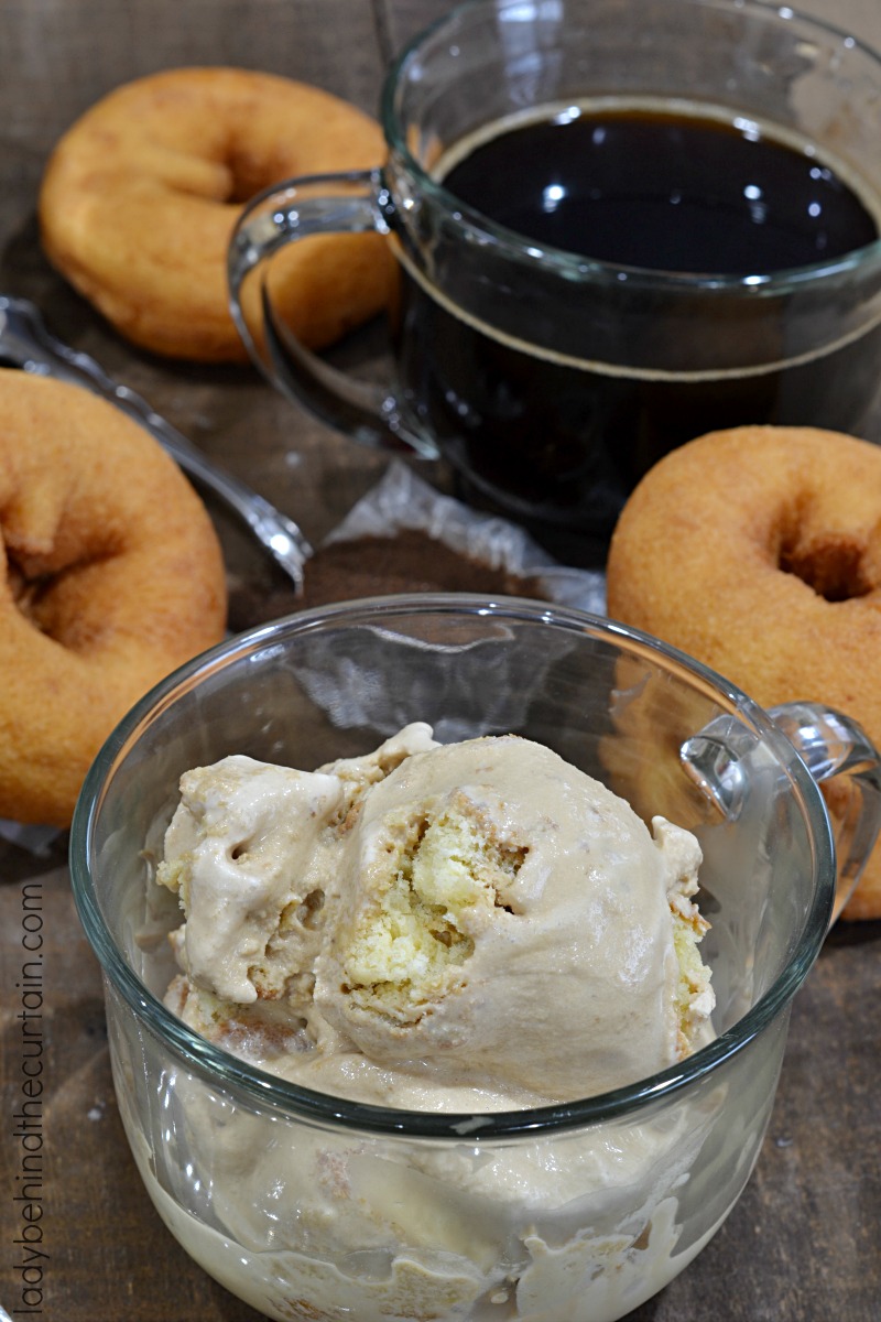 Easy No Cook Coffee and Donuts Ice Cream Recipe
