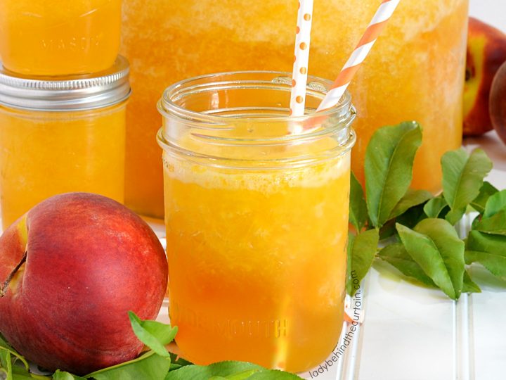 Sparkling Peach Slush Punch