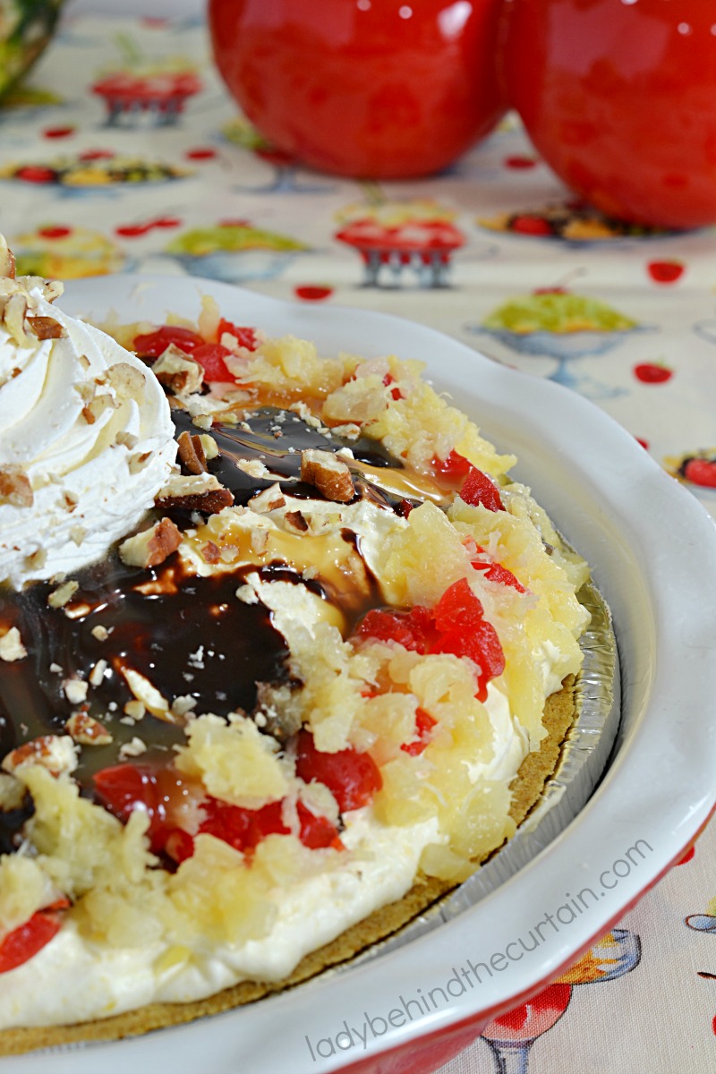 No Bake Low Fat Banana Split Cheesecake