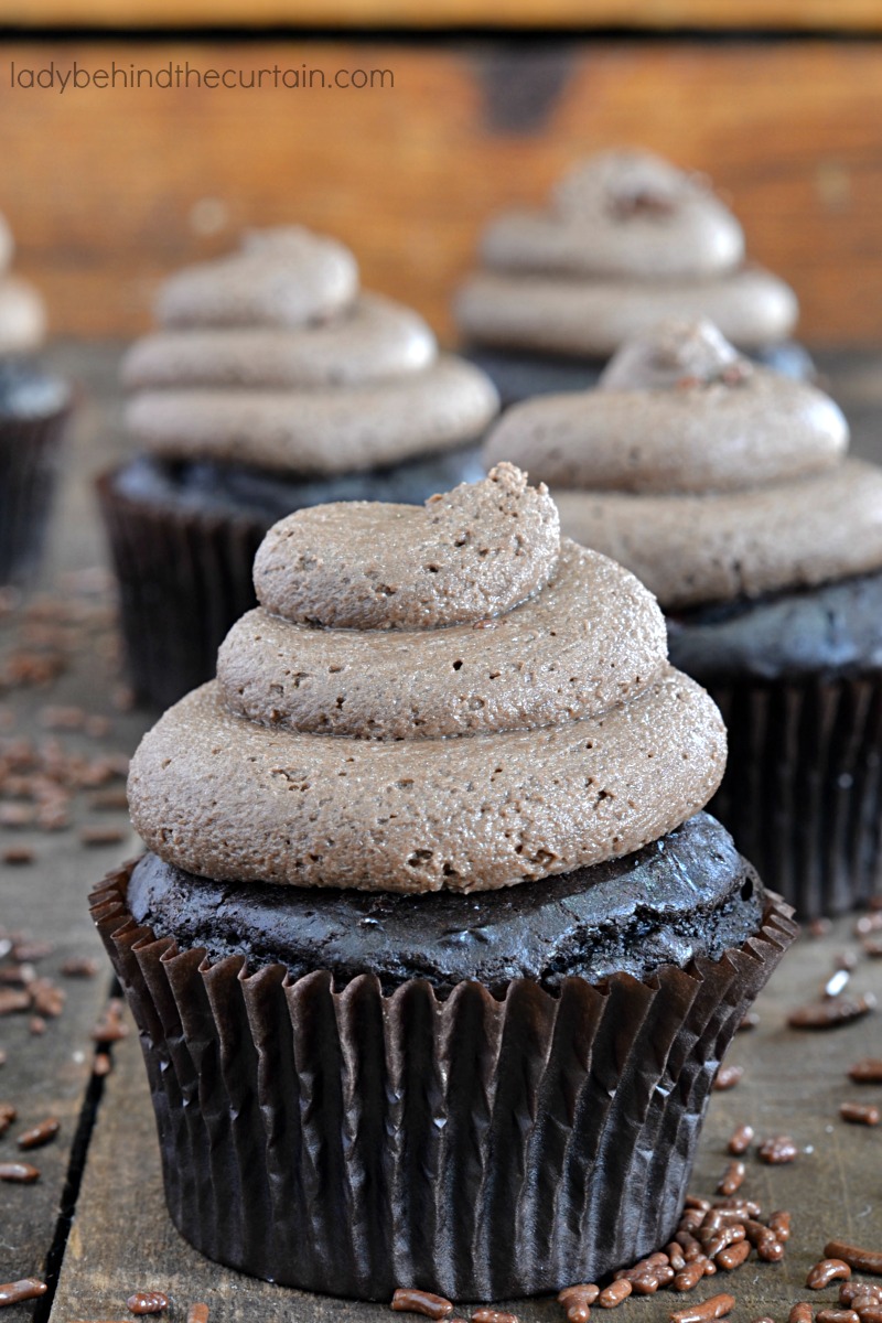 Semi Homemade Double Chocolate Cupcakes