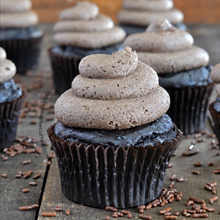 Semi Homemade Double Chocolate Cupcakes