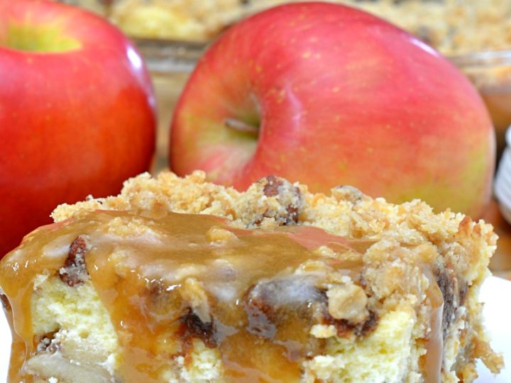 Caramel Apple Pie Cheesecake Bars