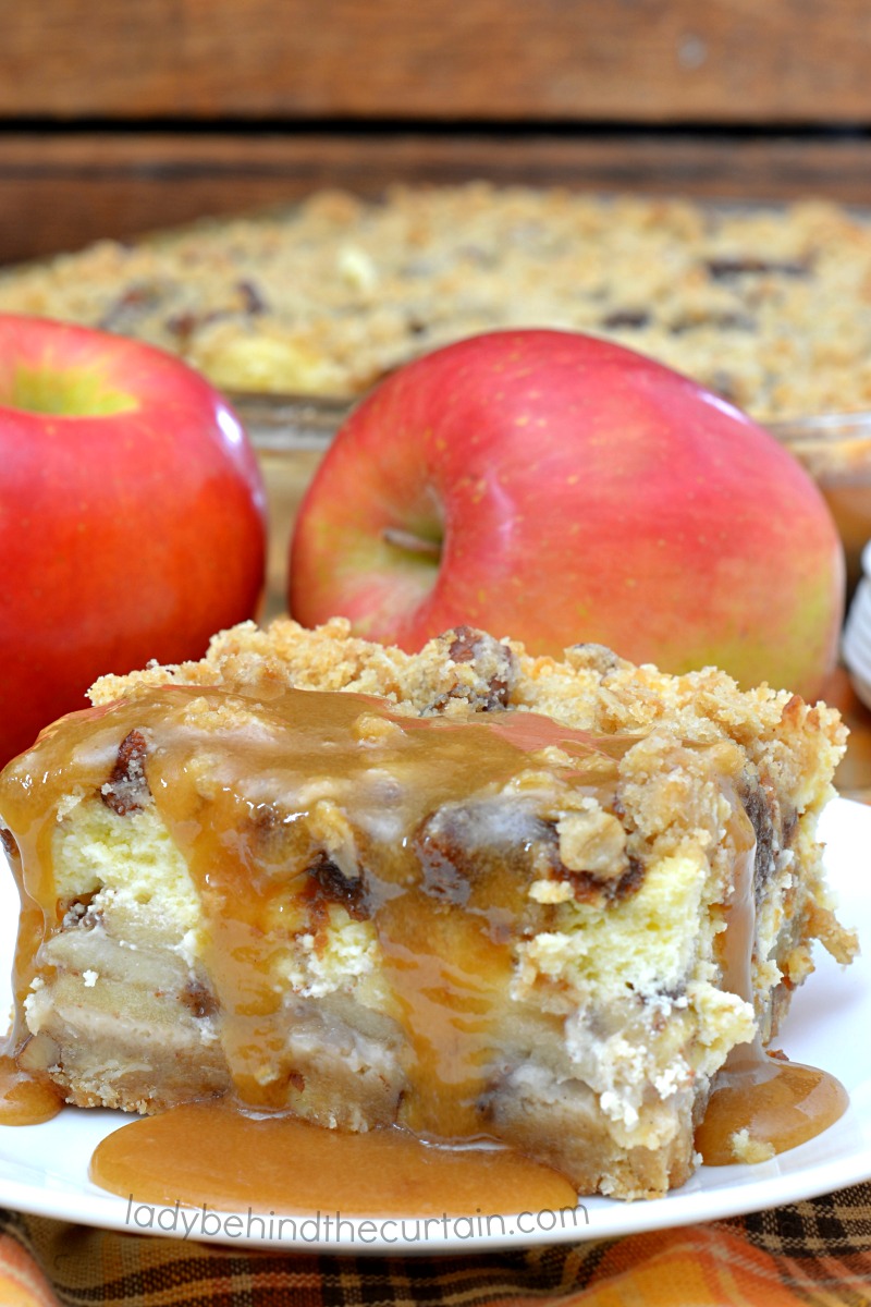 Caramel Apple Pie Cheesecake Bars